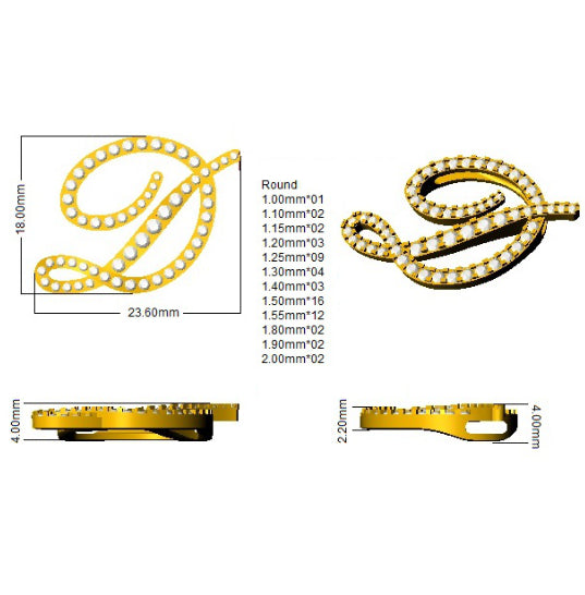 SP4909-D — Pendant - 9k Yellow Gold detail