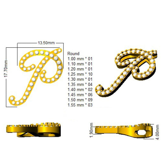 SP4909-P — Pendant - 9k Yellow Gold detail