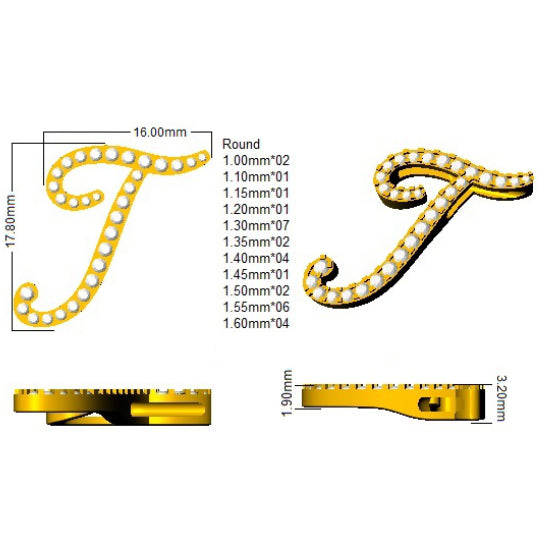 SP4909-T — Pendant - 9k Yellow Gold detail