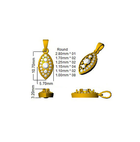 SP4924 — Pendant - 9k Yellow Gold detail