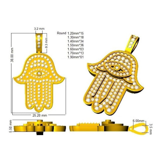 SP4928 — Pendant - 9k Yellow Gold detail