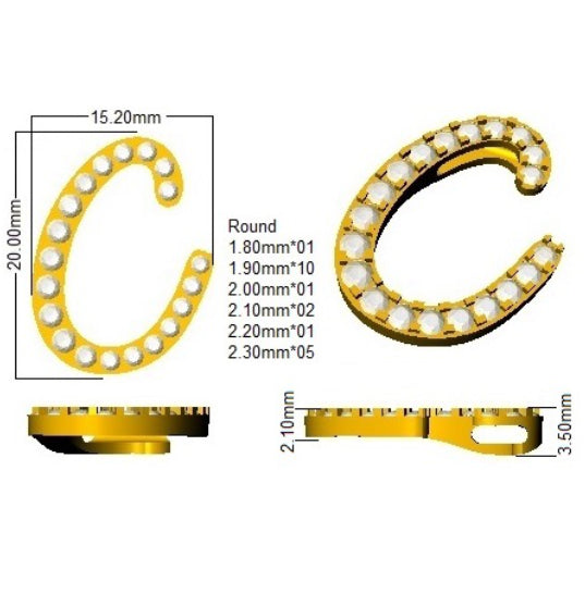 SP4945-C — Pendant - 9k Yellow Gold detail