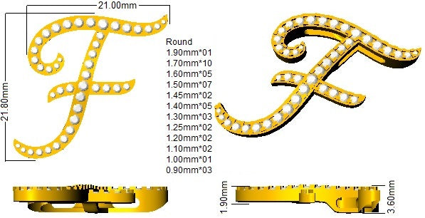 SP4945-F — Pendant - 9k Yellow Gold detail