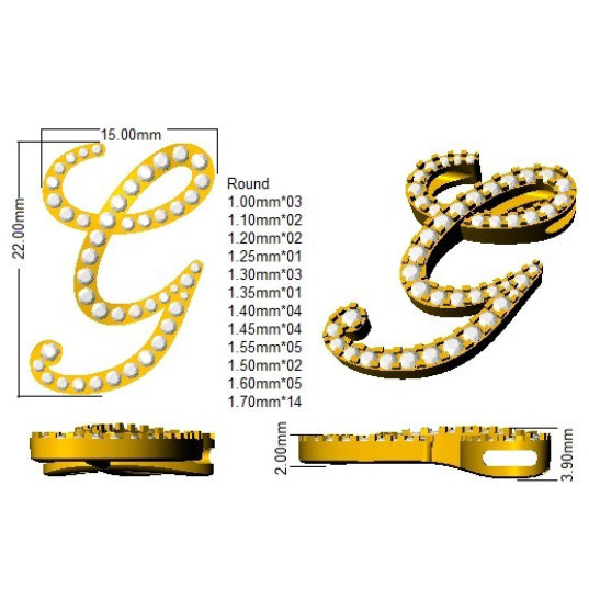 SP4945-G — Pendant - 9k Yellow Gold detail