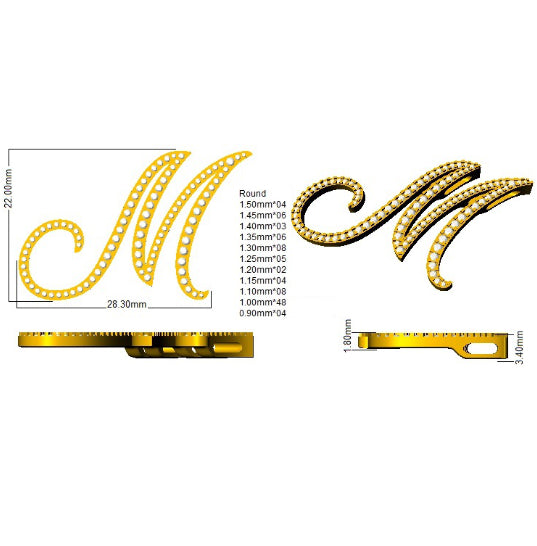 SP4945-M — Pendant - 9k Yellow Gold detail