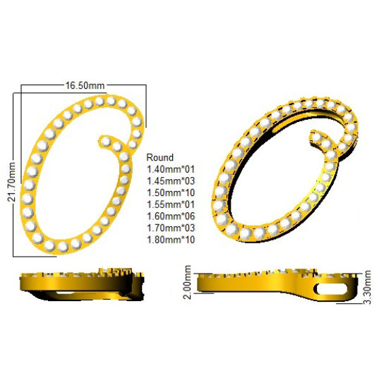 SP4945-O — Pendant - 9k Yellow Gold detail