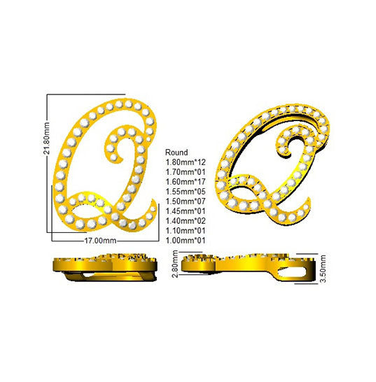 SP4945-Q — Pendant - 9k Yellow Gold detail