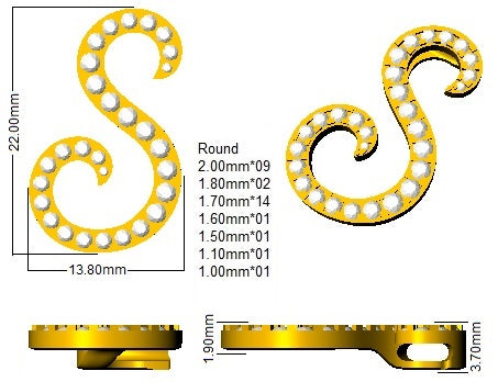 SP4945-S — Pendant - 9k Yellow Gold detail