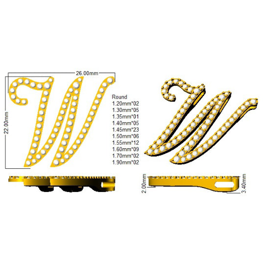 SP4945-W — Pendant - 9k Yellow Gold detail