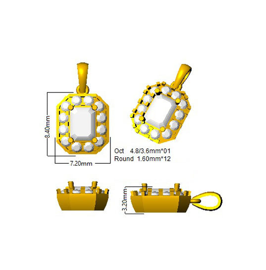 SP4947 — Pendant - 9k Yellow Gold detail