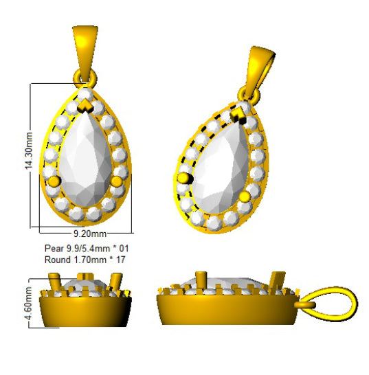 SP4960A — Pendant - 9k Yellow Gold detail