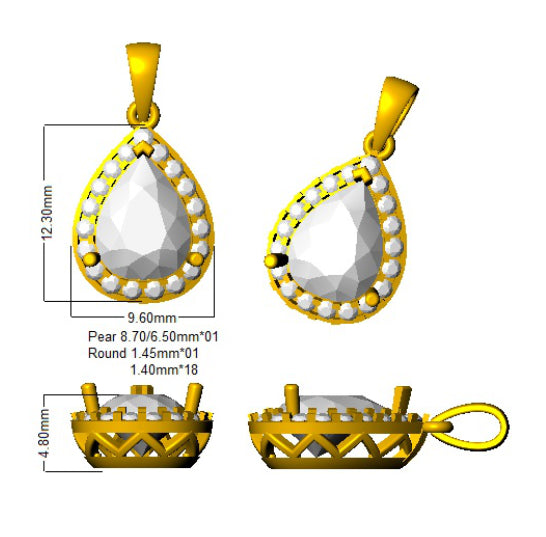 SP4963 — Pendant - 9k Yellow Gold detail