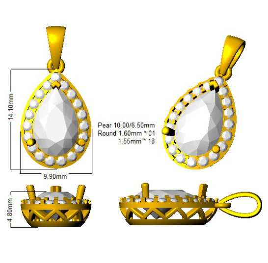 SP4964 — Pendant - 18 KT White Gold detail