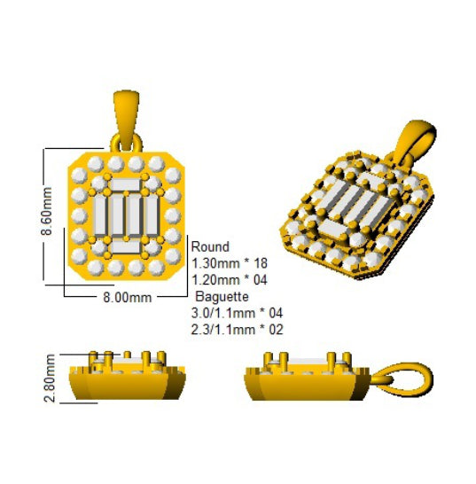 SP4968 — Pendant - 9k Yellow Gold detail