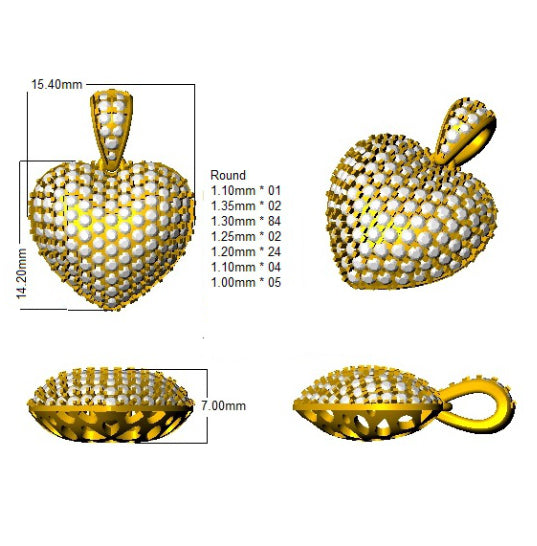 SP4979 — Pendant - 9k Yellow Gold detail