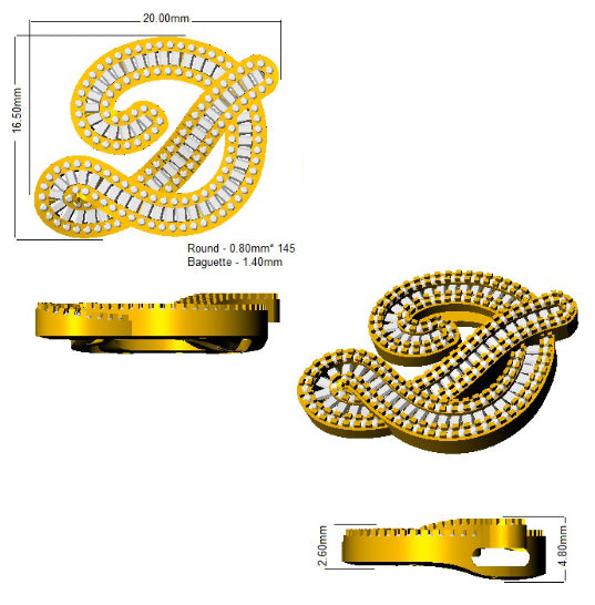 SP4987-D — Pendant - 9k Yellow Gold detail