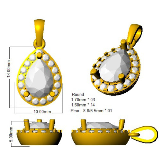 SP4991 — Pendant - 18k White Gold detail