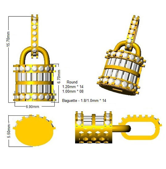 SP4995 — Pendant - 9k Yellow Gold detail