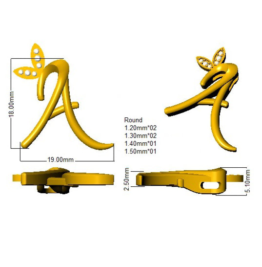 SP4996-A — Pendant - 9k Yellow Gold detail