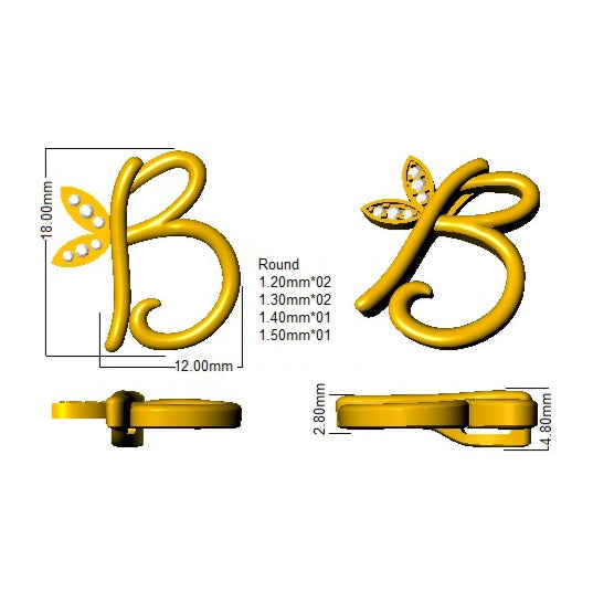 SP4996-B — Pendant - 9k Yellow Gold detail