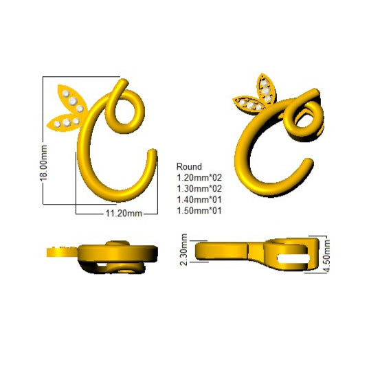 SP4996-C — Pendant - 9k Yellow Gold detail