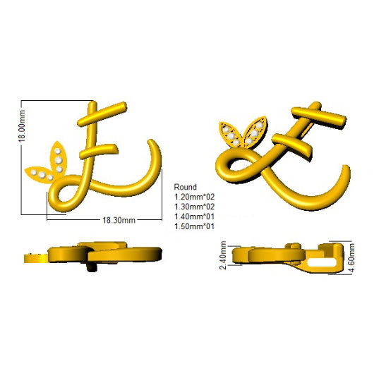 SP4996-E — Pendant - 9k Yellow Gold detail