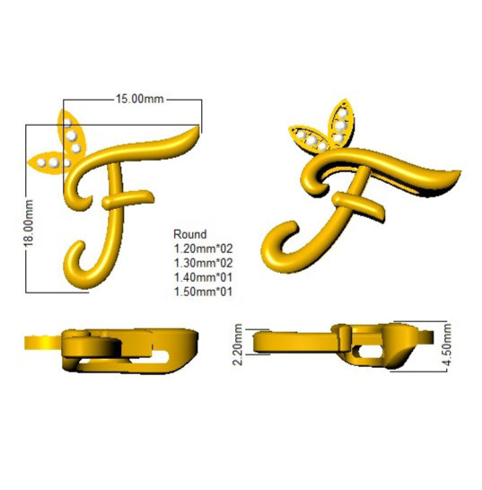 SP4996-F — Pendant - 9k Yellow Gold detail