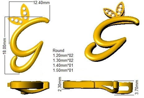 SP4996-G — Pendant - 9k Yellow Gold detail