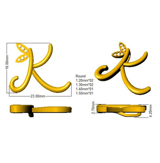 SP4996-K — Pendant - 9k Yellow Gold detail
