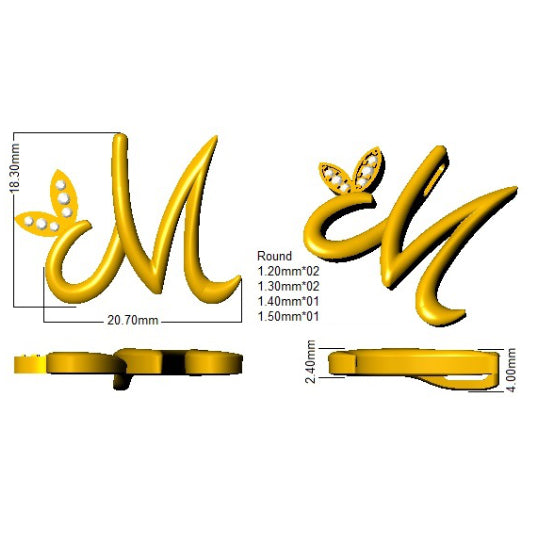 SP4996-M — Pendant - 9k Yellow Gold detail