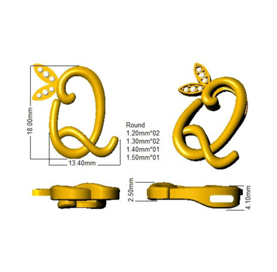 SP4996-Q — Pendant - 9k Yellow Gold detail