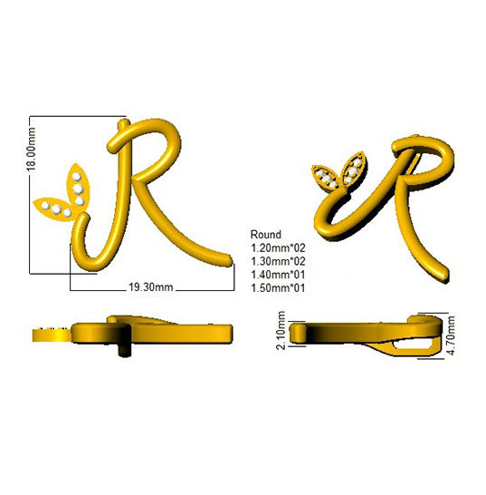 SP4996-R — Pendant - 9k Yellow Gold detail