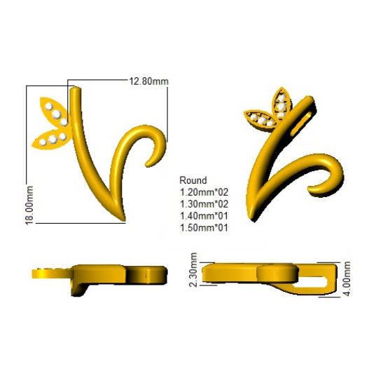 SP4996-V — Pendant - 9k Yellow Gold detail