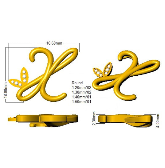 SP4996-X — Pendant - 9k Yellow Gold detail