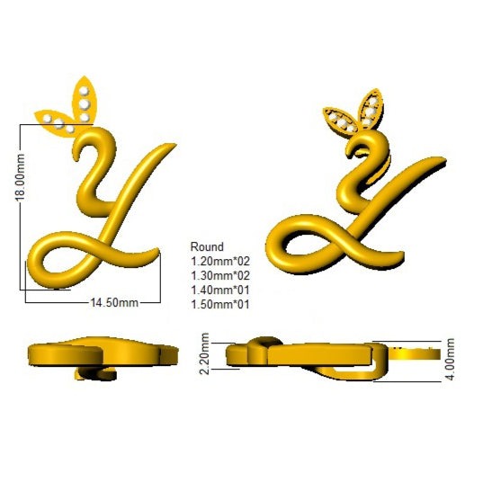 SP4996-Y — Pendant - 9k Yellow Gold detail