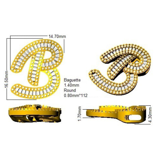 SP5002-B — Pendant - 9k Yellow Gold detail