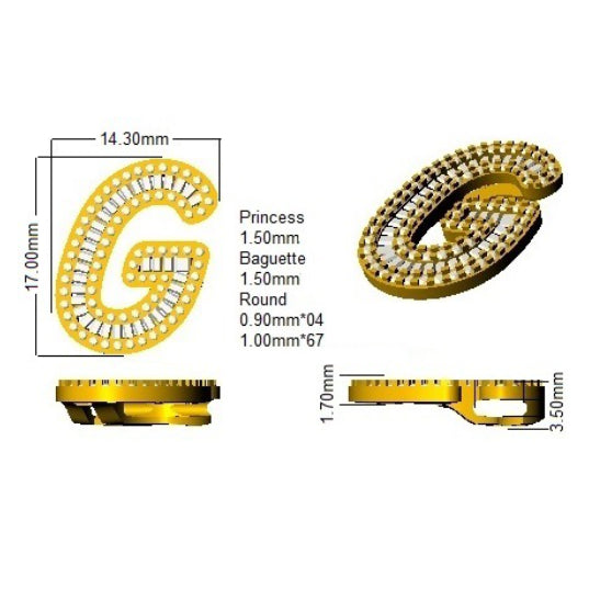 SP5002-G — Pendant - 9k Yellow Gold detail