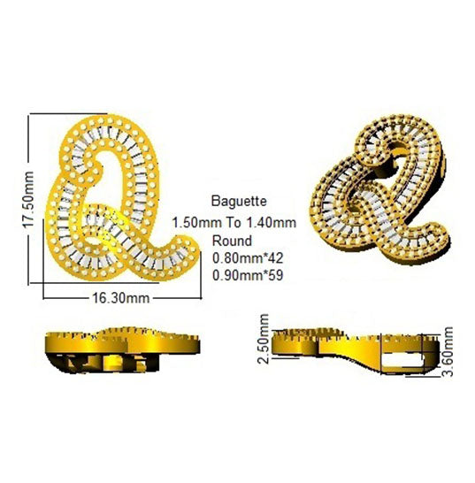 SP5002-Q — Pendant - 9k Yellow Gold detail