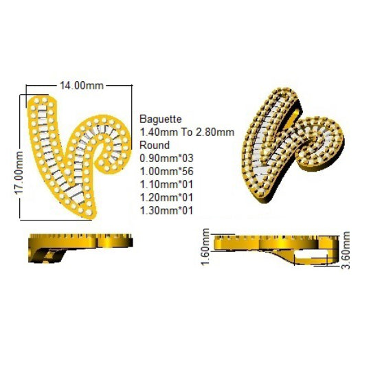 SP5002-V — Pendant - 9k Yellow Gold detail