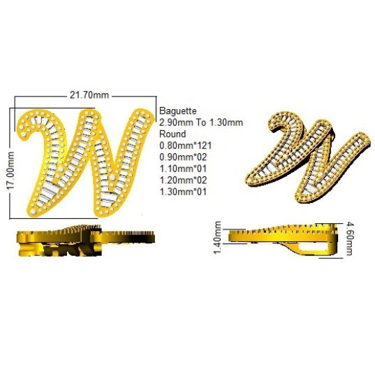 SP5002-W — Pendant - 9k Yellow Gold detail