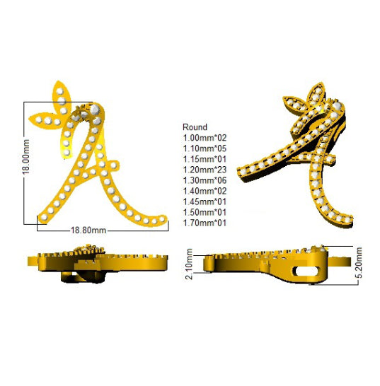 SP5005-A — Pendant - 9k Yellow Gold detail