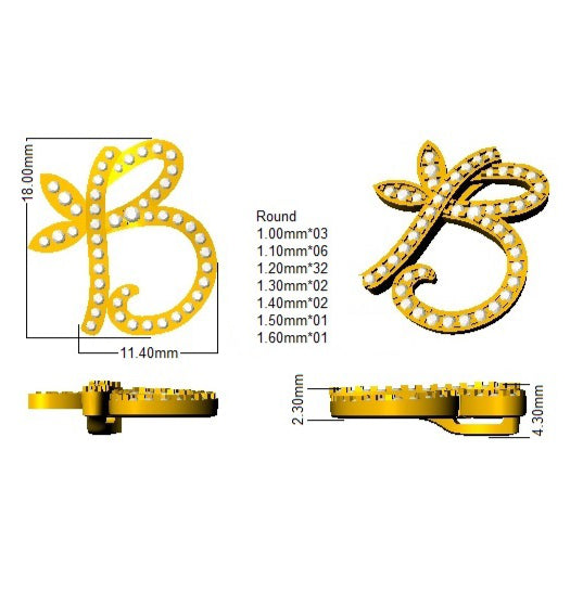 SP5005-B — Pendant - 9k Yellow Gold detail