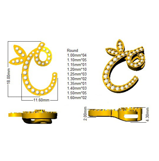 SP5005-C — Pendant - 9k Yellow Gold detail