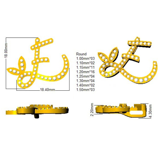 SP5005-E — Pendant - 9k Yellow Gold detail
