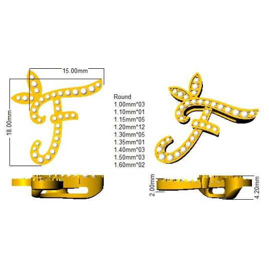 SP5005-F — Pendant - 9k Yellow Gold detail