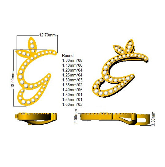 SP5005-G — Pendant - 9k Yellow Gold detail