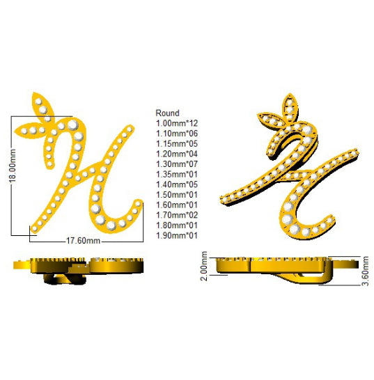 SP5005-H — Pendant - 9k Yellow Gold detail