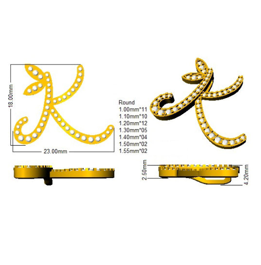 SP5005-K — Pendant - 9k Yellow Gold detail