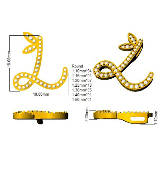 SP5005-L — Pendant - 9k Yellow Gold detail