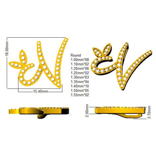SP5005-N — Pendant - 9k Yellow Gold detail